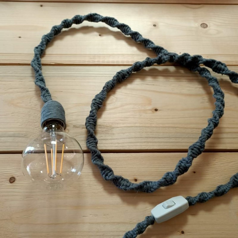 Macrame lamp knopen